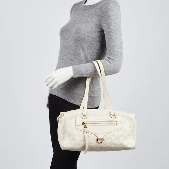 authentic LOUIS VUITTON White Monogram Empreinte Leather Inspiree Bag - Picture 3 of 16